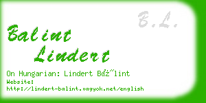 balint lindert business card